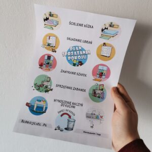 Plakat dla dzieci „Plan Sprzątania Pokoju” (PDF do druku)